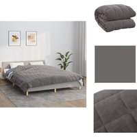 Gewichtsdecke Grau 200x220 cm 9 kg Stoff - Gewichtsdecke - Schlafdecke - Bettdecke - Stressabbau - Schlaflosigkeit von VIDAXL