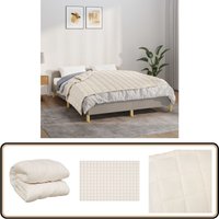 Vidaxl - Gewichtsdecke Hellcreme 120x180 cm 5 kg Stoff - Gewichtsdecke - Schlafhilfe - Bettdecke - Daunendecke Alternative - Schwere Decke von VIDAXL