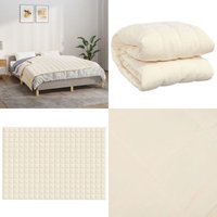 Gewichtsdecke Hellcreme 138x200 cm 10 kg Stoff - Gewichtsdecke - Schlafhilfe - Decke - Kuscheldecke - Stressabbau - Home & Living von VIDAXL