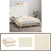 Gewichtsdecke Hellcreme 140x200 cm 6 kg Stoff - Gewichtsdecke - Schlafdecke - Bettdecke - Schlafen - Stressabbau von VIDAXL