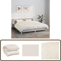 Gewichtsdecke Hellcreme 155x220 cm 11 kg Stoff - Gewichtsdecke - Schlafhilfe - Bettdecke - Daunendecke Alternative - Schwere Decke von VIDAXL