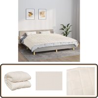 Vidaxl - Gewichtsdecke Hellcreme 155x220 cm 7 kg Stoff - Gewichtsdecke - Schlafhilfe - Bettdecke - Daunendecke Alternative - Schwere Decke von VIDAXL