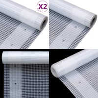 Gitter-Abdeckplanen 2 Stk. 260 g/m² 4x10 m Weiß - Abdeckplane - Planen - Gartenschutz - Wasserdicht - UV-Schutz - Home & Living Gitter-Abdeckplanen 2 Stk. 260 g/m² 4x10 m Weiß - Abdeckplane - Planen - Gartenschutz - Wasserdicht - UV-Schutz - Home & Living von VIDAXL