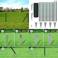 Vidaxl - Gitterzaun Zaun Zaunset Gartenzaun Maschendraht 25 x 1,2m - Zaun - Gartenzaun - Maschendrahtzaun - Metallzaun - Stahlzaun - Home & Living von VIDAXL