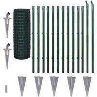 Vidaxl - Gitterzaun Zaun Zaunset Gartenzaun Maschendraht 25 x 1,2m von VIDAXL
