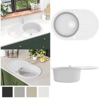 Granitspüle Einzelbecken Oval Weiß - Spülbecken - Küchenspüle - Home & Living Granitspüle Einzelbecken Oval Weiß - Spülbecken - Küchenspüle - Home & Living von VIDAXL