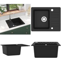 Vidaxl - Granitspüle Einzelbecken Schwarz - Spülbecken - Küchenspüle - Home & Living - Schwarz von VIDAXL