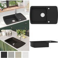 Granitspüle Einzelbecken Schwarz - Spülbecken - Küchenspüle - Home & Living Granitspüle Einzelbecken Schwarz - Spülbecken - Küchenspüle - Home & Living von VIDAXL