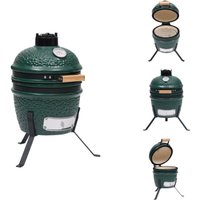 Grills - Living 2-in-1 Kamado-Grill Smoker Keramik 56 cm Grün Grills - Living 2-in-1 Kamado-Grill Smoker Keramik 56 cm Grün von VIDAXL