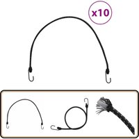 Vidaxl - Gummiseile Reflektierend mit Haken 10 Stk. 88 cm - Spanngummi - Gummiseil - Bungee Seil - Camping Zubehör - Wanderzubehör von VIDAXL