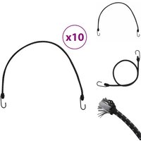 Vidaxl - Gummiseile Reflektierend mit Haken 10 Stk. 88 cm - Spanngummi - Gummiseil - Bungee Seil - Camping Zubehör - Wanderzubehör von VIDAXL