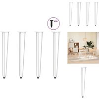 Haarnadelbeine 4 Stk. Weiß 72 cm Massivstahl - Haarnadelbein - Haarnadelbeine - Hairpin Tischbein - Couchtischbein Haarnadelbeine 4 Stk. Weiß 72 cm Massivstahl - Haarnadelbein - Haarnadelbeine - Hairpin Tischbein - Couchtischbein von VIDAXL