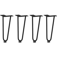 Haarnadelbeine für Couchtisch 4 Stk. Schwarz 30 cm Massivstahl vidaXL Haarnadelbeine für Couchtisch 4 Stk. Schwarz 30 cm Massivstahl vidaXL von VIDAXL