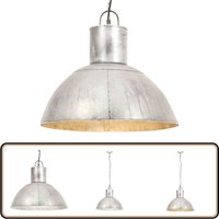 Hängelampe 25 W Silbern Rund 48 cm E27 - Hängelampe - Industrielampen - Deckenlampe - Silberne Lampe - Eisenlampe Hängelampe 25 W Silbern Rund 48 cm E27 - Hängelampe - Industrielampen - Deckenlampe - Silberne Lampe - Eisenlampe von VIDAXL