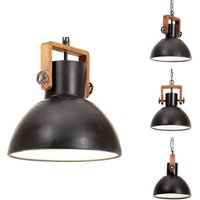 Hängelampe Industriestil 25 W Schwarz Rund 30 cm E27 - Hängelampe - Industrielampen - Wohnraumbeleuchtung - Küchenlampe - Esstischlampe von VIDAXL