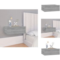 Vidaxl - Hängender Nachttisch Grau Sonoma 40x30x15 cm Holzwerkstoff - Hängender Nachttisch - Wandmontage - Nachtschrank - Wohnzimmer Deko - Regal von VIDAXL