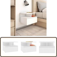 Hängender Nachttisch Weiß 40x31x27 cm Holzwerkstoff - Hängender Nachttisch - Wand-Nachttisch - Holzwerkstoff Möbel - Weißer Nachttisch - Kommode von VIDAXL