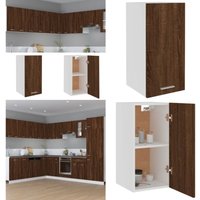 Hängeschrank Braun Eichen-Optik 29,5x31x60 cm Holzwerkstoff - Küchenregal - Aufbewahrungsschrank - Hängeschrank - Wohnwand - Eiche Optik - Home & von VIDAXL