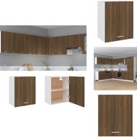 Vidaxl - Hängeschrank Braun Eichen-Optik 50x31x60 cm Holzwerkstoff - Küchenregal - Hängeschrank - Holzschrank - Eiche Optik - Wohnwand von VIDAXL