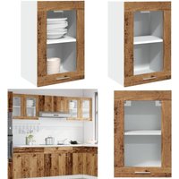 Hängeschrank Glas Altholz-Optik 40x31x60 cm Holzwerkstoff - Vidaxl von VIDAXL