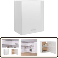 Hängeschrank Hochglanz-Weiß 50x31x60 cm Holzwerkstoff - Küchenregal - Hängeschrank - Weißer Schrank - Holzschrank - Wohnwand Regal Hängeschrank Hochglanz-Weiß 50x31x60 cm Holzwerkstoff - Küchenregal - Hängeschrank - Weißer Schrank - Holzschrank - Wohnwand Regal von VIDAXL