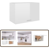 Hängeschrank Hochglanz-Weiß 60x31x40 cm Holzwerkstoff - Küchenregal - Hängeschrank - Weißer Schrank - Holzschrank - Wohnwand von VIDAXL