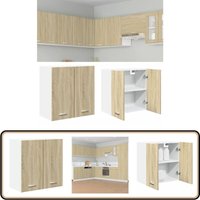 Hängeschrank Sonoma-Eiche 60x31x60 cm Holzwerkstoff - Hängeschrank - Küchenregal - Wandregal - Wohnraumorganisation - Holzschrank von VIDAXL