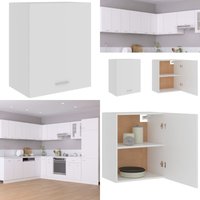 Hängeschrank Weiß 50x31x60 cm Holzwerkstoff - Küchenregal - Hängeschrank - Weißer Schrank - Holzschrank - Wohnwand Regal - Home & Living von VIDAXL