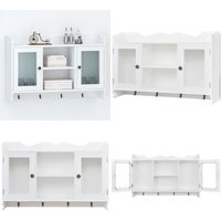 Hängeschrank mdf Weiß - Hängeschrank - Wandregal - Küchenregal - Glasvitrine - Weißes Möbelstück - Home & Living von VIDAXL