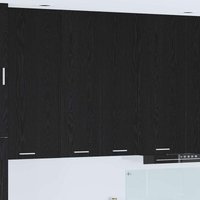 Hängeschrank mit Tür Riga Schwarz Eichen-Optik 60 x 31 x 100 cm vidaXL von VIDAXL