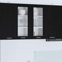 Hängeschrank mit Tür Riga Schwarz Eichen-Optik 80 x 31 x 80 cm vidaXL Hängeschrank mit Tür Riga Schwarz Eichen-Optik 80 x 31 x 80 cm vidaXL von VIDAXL