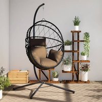 Hängesessel Ei-Design mit Ständer Taupe Rattan und Stahl Vidaxl 789288 Hängesessel Ei-Design mit Ständer Taupe Rattan und Stahl Vidaxl 789288 von VIDAXL