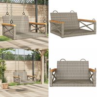 Hängesessel Grau 63x62x40 cm Poly Rattan - Outdoor Möbel - Gartenstuhl - Hangestuhl - Schaukelbank - Gartenlounge - Home & Living von VIDAXL