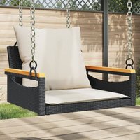 Hängesessel mit Kissen Schwarz 63x62x40 cm Poly Rattan Vidaxl Hängesessel mit Kissen Schwarz 63x62x40 cm Poly Rattan Vidaxl von VIDAXL