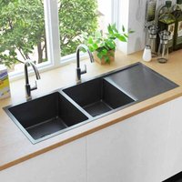 Vidaxl - Handgefertigte Küchenspüle Schwarz Edelstahl Vidaxl - Handgefertigte Küchenspüle Schwarz Edelstahl von VIDAXL