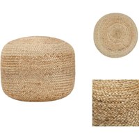 Handgefertigter Sitzpuff 45 x 30 cm Jute - Sitzsack - Pouf - Wohnaccessoire - Deko - Jute Möbel von VIDAXL