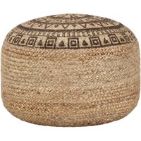 Handgefertigter Sitzpuff Braun 45 x 30 cm Jute vidaXL695500 von BONNEVIE