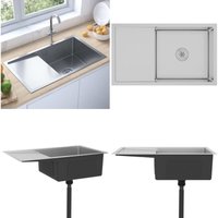 Vidaxl - Handgemachte Einbauspüle Edelstahl - Küchenspüle - Küchenspülen - Home & Living - Silber Vidaxl - Handgemachte Einbauspüle Edelstahl - Küchenspüle - Küchenspülen - Home & Living - Silber von VIDAXL
