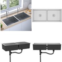 Handgemachte Einbauspüle Edelstahl - Küchenspüle - Küchenspülen - Home & Living - Silber von VIDAXL