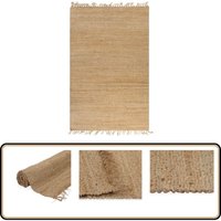Handgewebter Teppich Jute 120 x 180 cm Natur - Naturfaser Teppich - Jute Teppich - Wohnzimmer Teppich - Schlafzimmer Teppich - Wohnraum Dekoration Handgewebter Teppich Jute 120 x 180 cm Natur - Naturfaser Teppich - Jute Teppich - Wohnzimmer Teppich - Schlafzimmer Teppich - Wohnraum Dekoration von VIDAXL