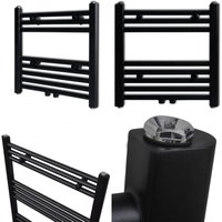 Handtuchheizkörper Warmwasser Gerade Schwarz 480x480 mm - Handtuchheizkörper - Handtuchhalter - Home & Living - Schwarz Handtuchheizkörper Warmwasser Gerade Schwarz 480x480 mm - Handtuchheizkörper - Handtuchhalter - Home & Living - Schwarz von VIDAXL