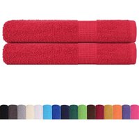 Handtücher 2 Stk. Rot 100x200 cm 360 g/m² 100% Baumwolle vidaXL von VIDAXL