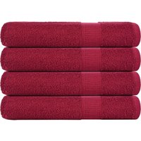 vidaXL Handtücher 4 Stk. Bordeauxrot 100x200cm 360 g/m² 100% Baumwolle von VIDAXL