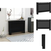Heizkörper-Zubehör - Living Heizkörperverkleidung Schwarz 112x19x81,5 cm mdf - Schwarz von VIDAXL