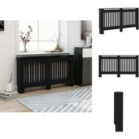Heizkörper-Zubehör - Living Heizkörperverkleidung Schwarz 152x19x81,5 cm mdf - Schwarz von VIDAXL