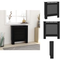 Heizkörper-Zubehör - Living MDF Heizkörperverkleidung Schwarz 78 cm von VIDAXL