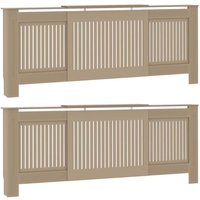 Heizkörperabdeckung 2 pcs Braun 205x20,5x81,5cm Holzwerkstoff vidaXL von VIDAXL