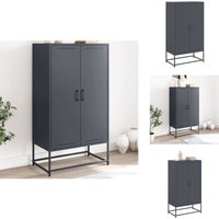 Highboard Anthrazit 68,5x38,5x123,5 cm Stahl - Industrielles Design - Sideboard - Hochschrank - Aufbewahrung - Wohnraum Dekoration Highboard Anthrazit 68,5x38,5x123,5 cm Stahl - Industrielles Design - Sideboard - Hochschrank - Aufbewahrung - Wohnraum Dekoration von VIDAXL