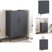 Highboard Anthrazit 68x39x101,5 cm Stahl - Industrielles Design - Sideboard - Hochboard - Regal - Aufbewahrung Highboard Anthrazit 68x39x101,5 cm Stahl - Industrielles Design - Sideboard - Hochboard - Regal - Aufbewahrung von VIDAXL