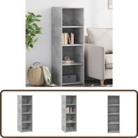 Highboard Betongrau 40x41x124 cm Holzwerkstoff - Sideboard - Hochboard - Wohnzimmermöbel - Wohnwand - Aufbewahrungsschrank von VIDAXL
